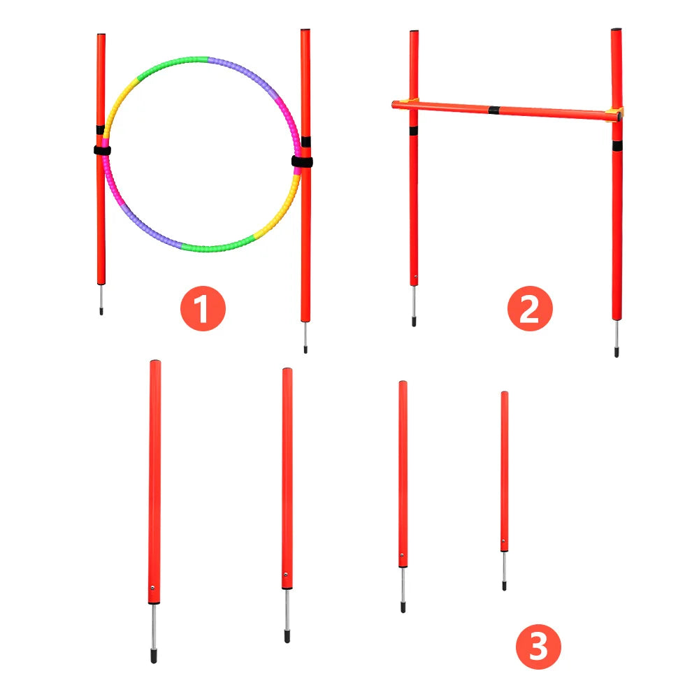 Outdoor Dog Obstacle Training Set Pet Agility Equipment Jumping Set  Dog Training Accessories Dog Obstacle Course Pet Supplies