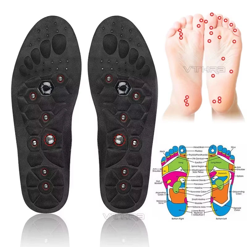 UPAKME Acupressures Insoles Magnetic Insoles for Women & Men EVA Foot Massage Orthopedic Acupressures Insoles Pads Unisex Insert