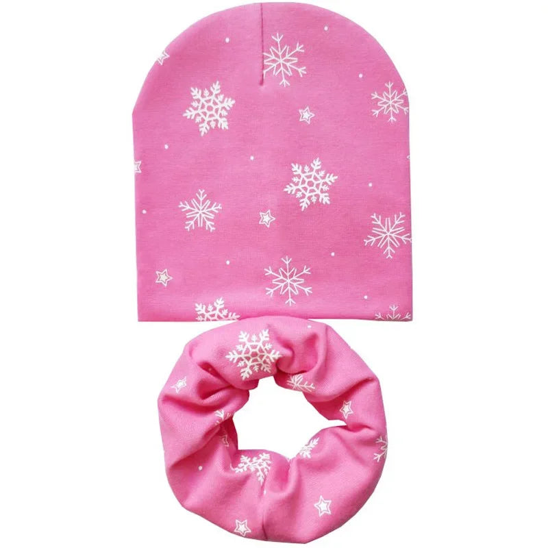 Star Print Cotton Baby Hat Autumn Winter Baby Girls Hat Boys Cap Toddlers Infant Cap Scarf Children Bonnet Hats