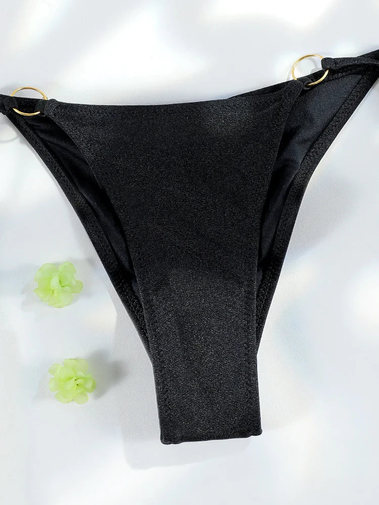 Miyouj Bandage Bikinis Sexy Swimwear Women Swimsuit Triangle Bikini Sets 2025 Bathing Suits Micro Thong Print Swimsuits