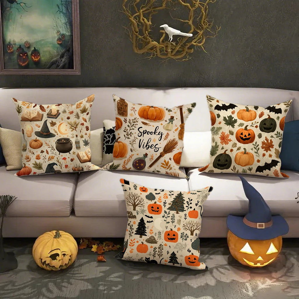 Halloween Pumpkin Pattern PillowcaseSuitable for sofa car bedroom decorative cushion cover pillow cover