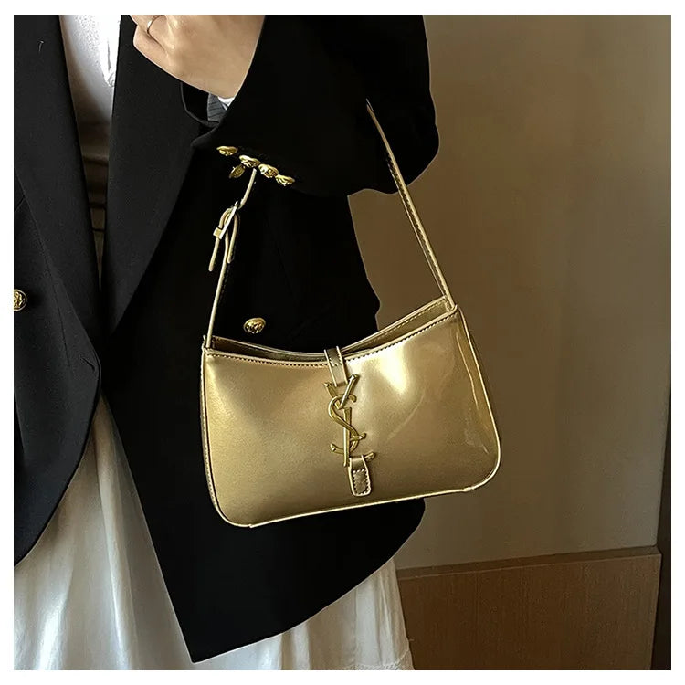 2025 Y2K Underarm Bag for Women, Luxe Boho Shoulder Purse w/Detachable Strap Anti-Theft Lightweight Commuter