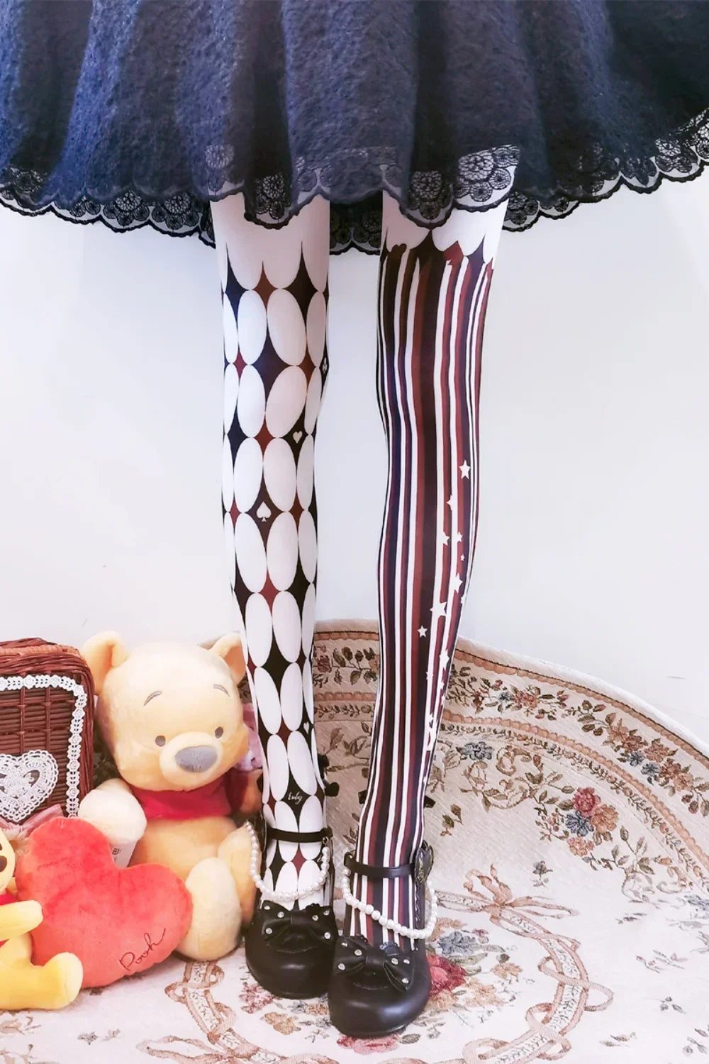 Lolita Fashion Printing Tight Pantyhose Sexy Stockings Gothic Halloween Body Stockings for Women Thin Pantyhose Sexy Tights