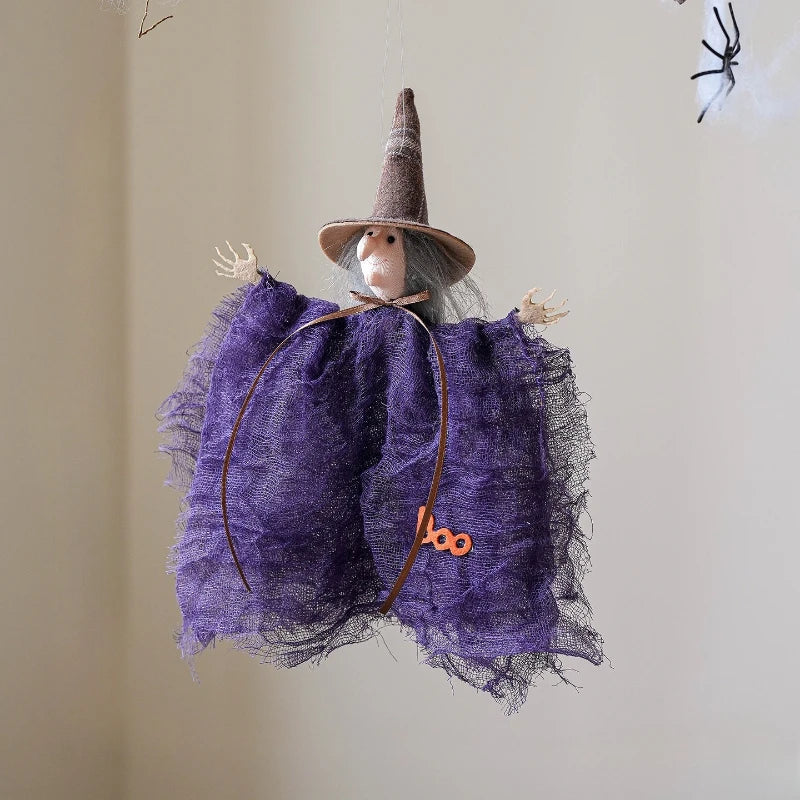 Cute Halloween Witch Pendant Halloween Decoration Home Decor Pumpkin Ghost Witch Hanging Pendant Halloween Creative Gift