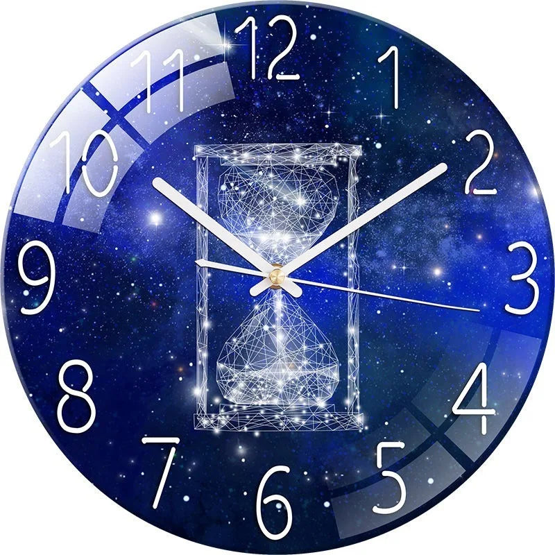 Creative European Style Clocks Living Room Free Perforated Wall Clock Household Silent Bedroom Quartz Clock Digital Wall Clock