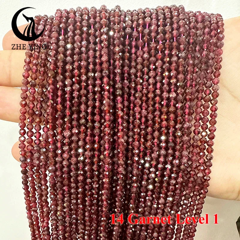 AAA Colorful Tourmaline Stone Beads Loose Spacer Faceted 3mm Beads for Jewelry Making DIY Bracelet Accessories 15''