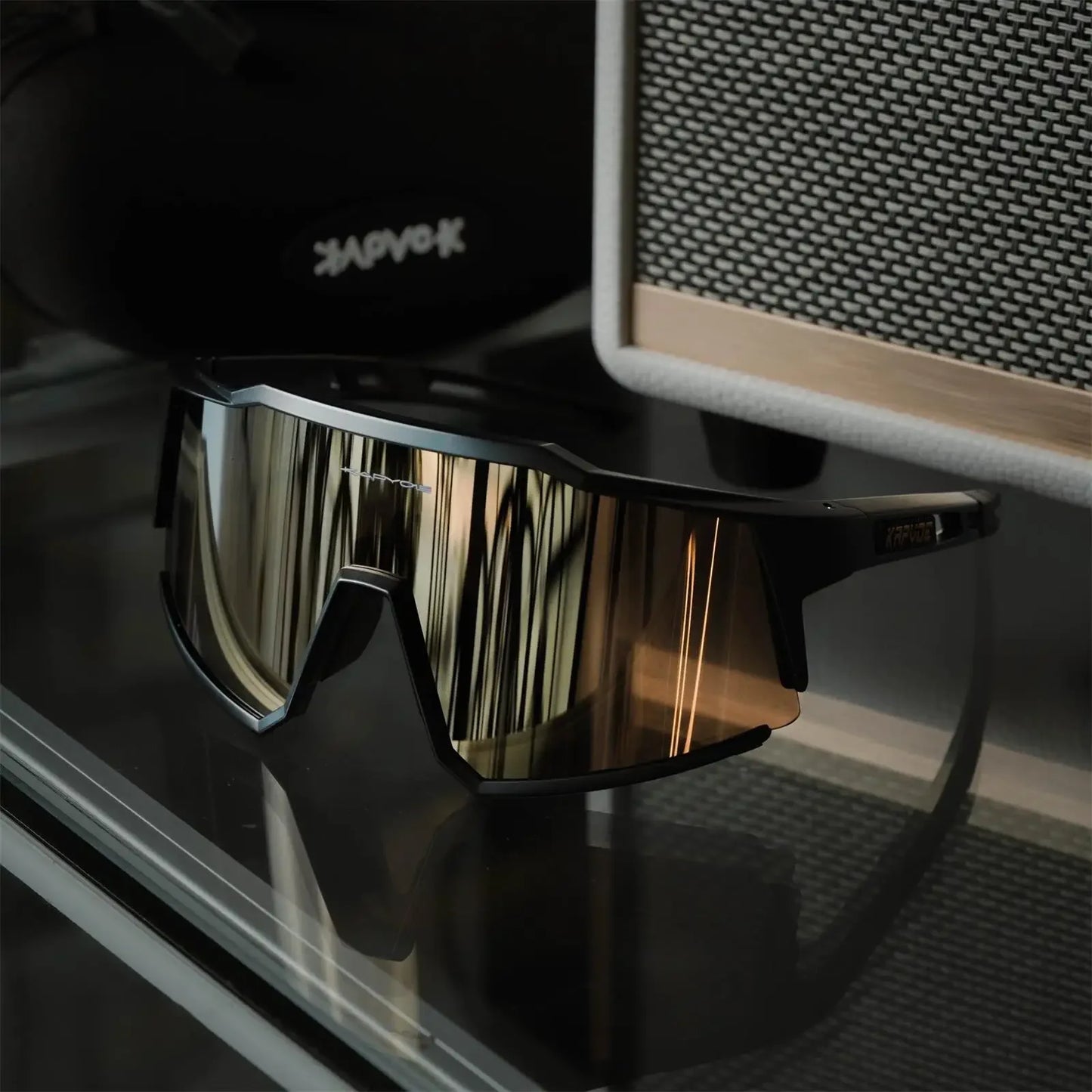 Kapvoe Outdoor Men Sunglasses UV400 Fishing Ski Goggles Road Bike Mask Goggles Women Anti-Fog Windproof Glasses Bicycle Eyewear