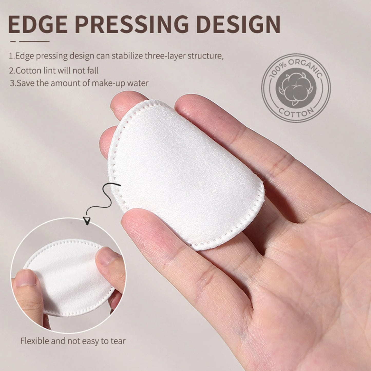 80/100/150Pcs Cotton Pads Disposable for Facial Make Up Nail Polish Remover Round Soft Face Cleansing Remover Makeup Tools