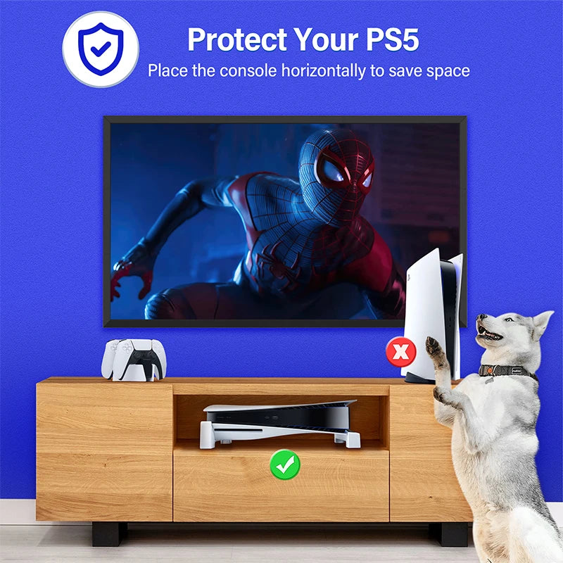 For PS5 console desktop bracket, for PS5 base bracket Portable horizontal cooling bracket anti-fall protection accessories