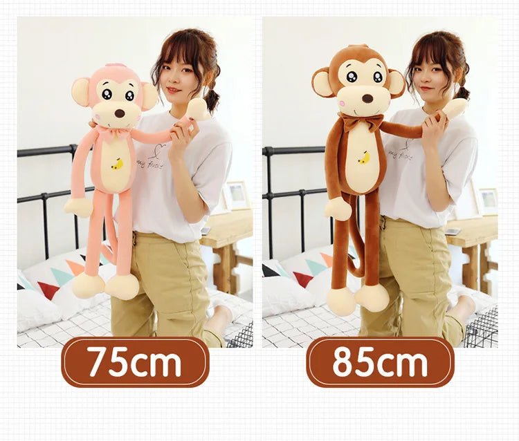 Creative Cute Cartoon Plush Toy Animal Monkey Long Arms And Long Legs Doll Baby Sleeping Comfort Pillow Christmas Gift
