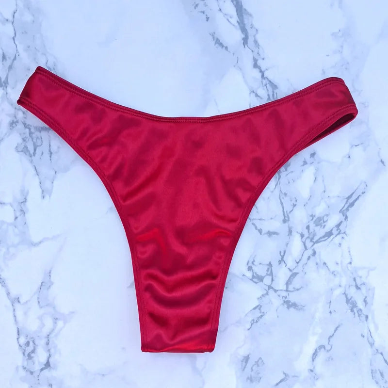 Sexy U Shaped Stapless Swimsuit for Women Bandeau Bikini Mujer 2024 High Cut Bathing Suit Two Piece Bikinis Set Bathers Swim