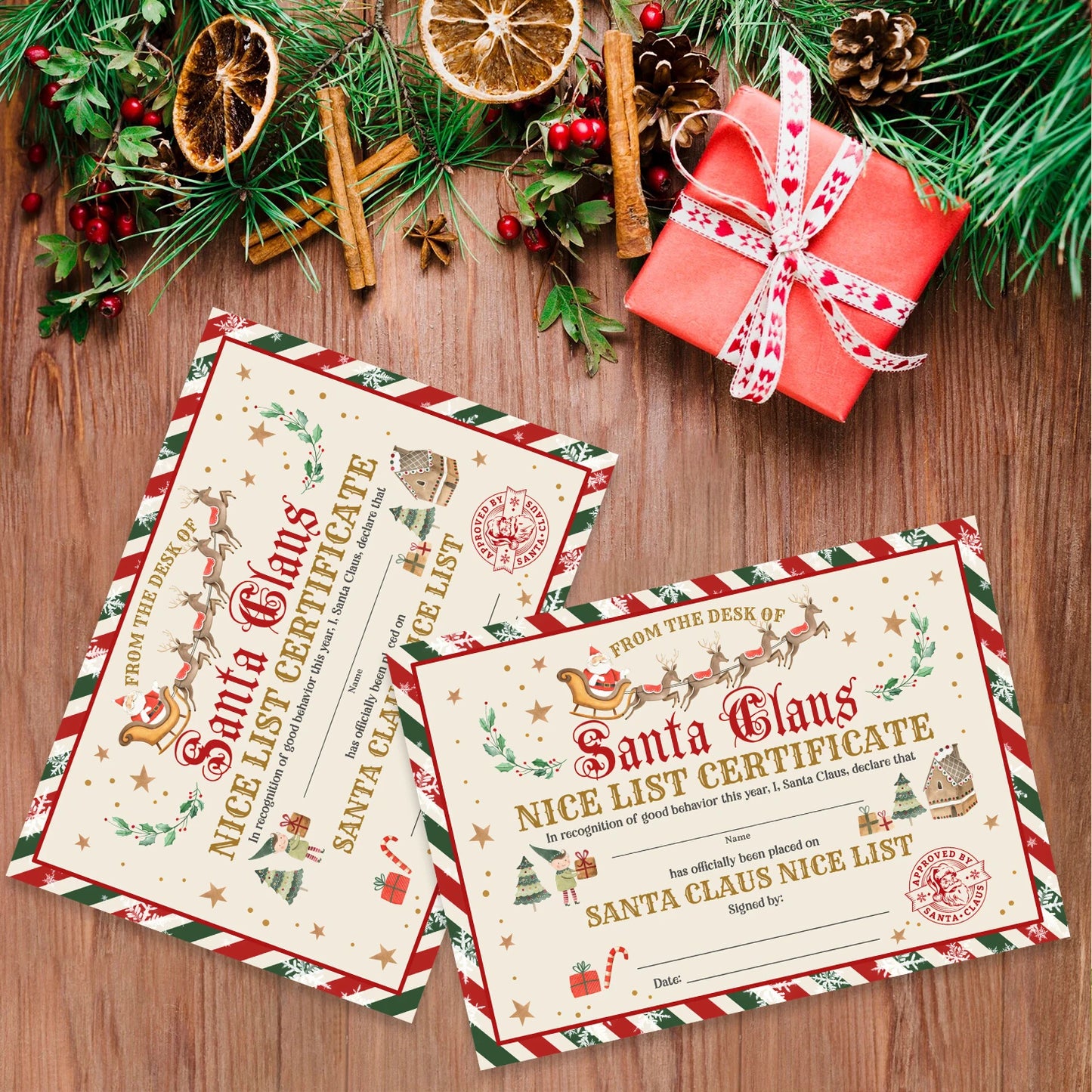 6/12/24pcs Christmas Santa Claus Gift Card Christmas gift Decor 2025 Xmas Holiday Xmas Santa Claus's reindeer New Year Gift 2026