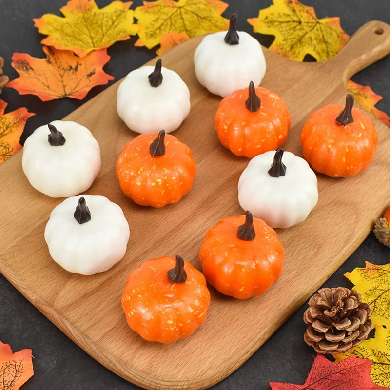 6PCS/Lot Simulated Pumpkin Yellow/White Available DIY Decoration Photography Prop for Thanksgiving Halloween Atmosphere Gift ZYF