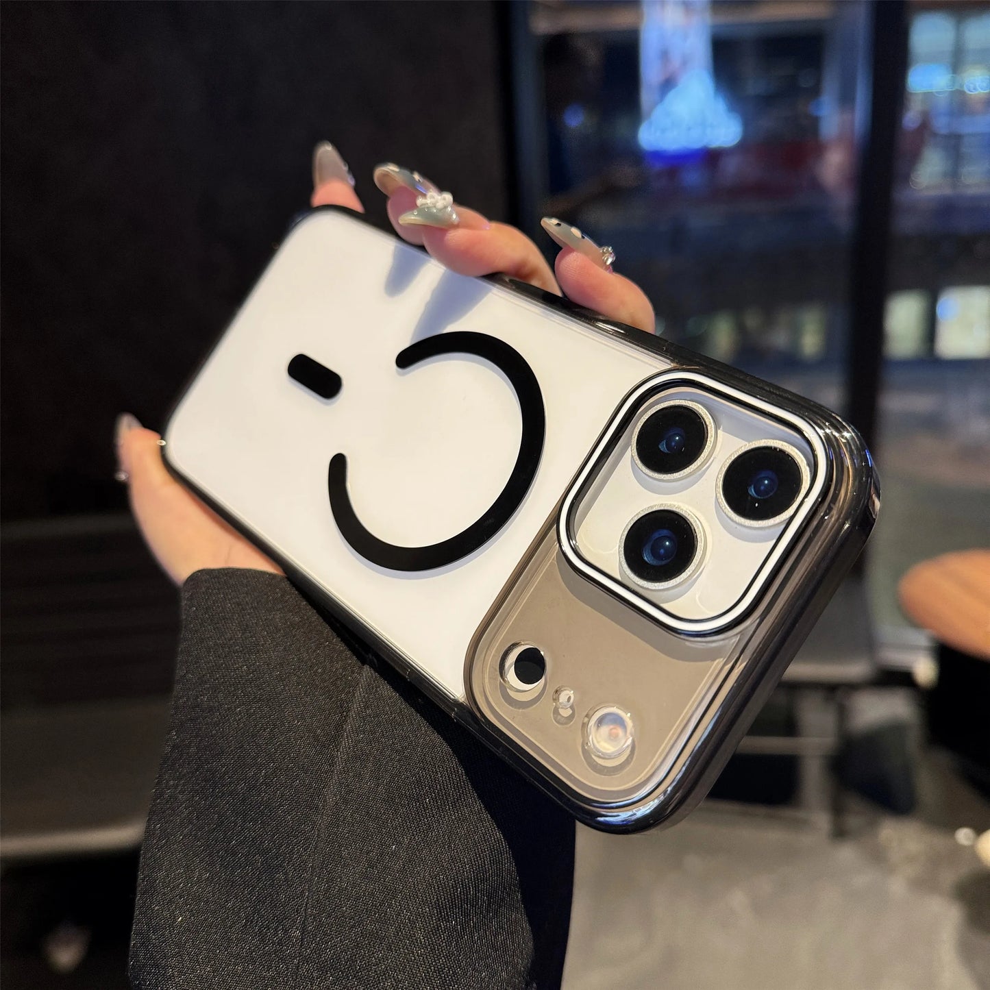 High Clear Acrylic Backplate Magnetic Phone case for iPhone 17 Air 16 15 14 Pro Max Integrated Touch Button PC Shockproof Cover