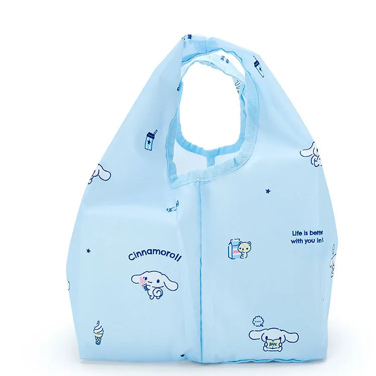 Foldable Hello Kitty Kuromi Melody Cinnamon Cartoon Storage Bag Organizer Folding Large Capacity Shopping Bag Christmas gift