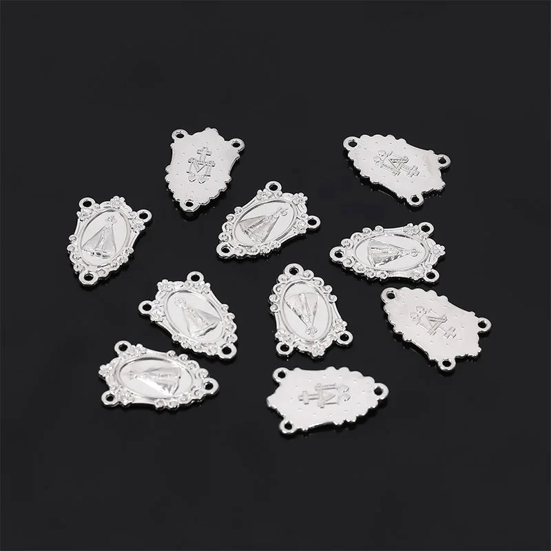 A variety of Christian retro little Virgin Mary connector Spirit Holy Jesus Father Anthony pendant cross bracelet connector 10