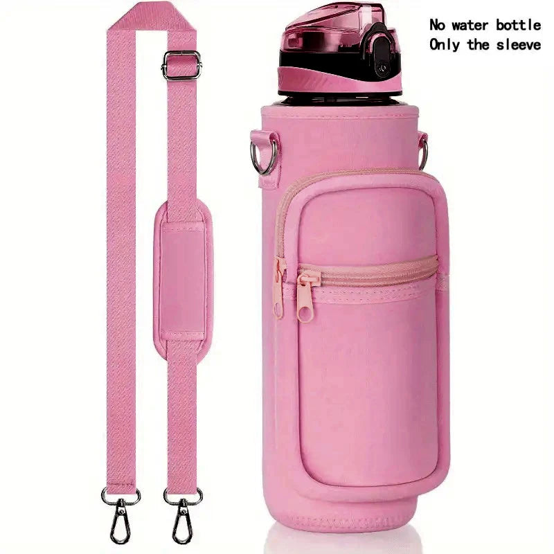 Water Bottle Covers Neoprene Handheld Crossbody Shoulder Water Kettle Carrier Holder Bag With Straps Outdoor Drinkware Accessory