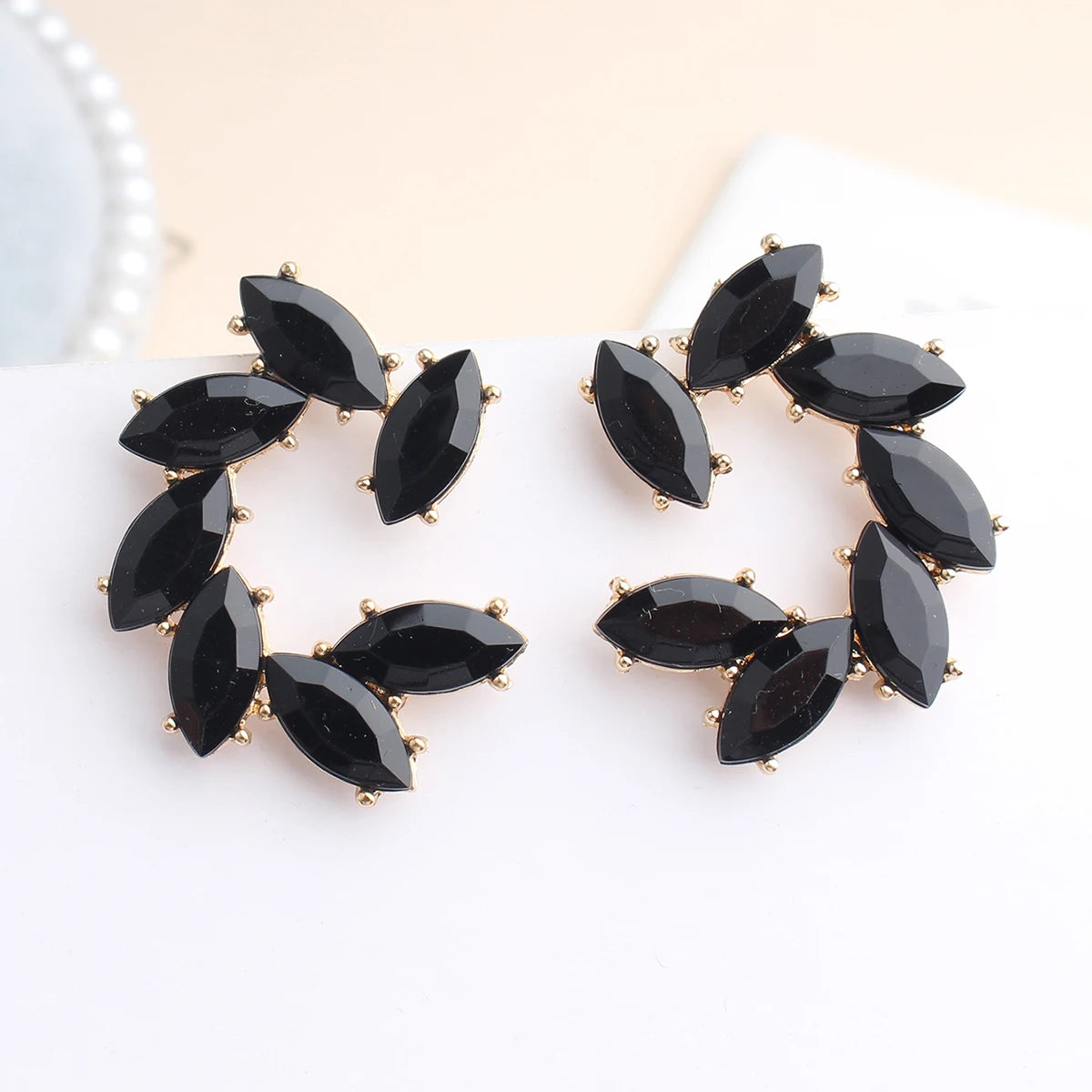 Elegant Tree Shape Acrylic Opal Stone Stud Earrings Statement Women Piercing Earrings 2019 New Trendy Jewelry Gift