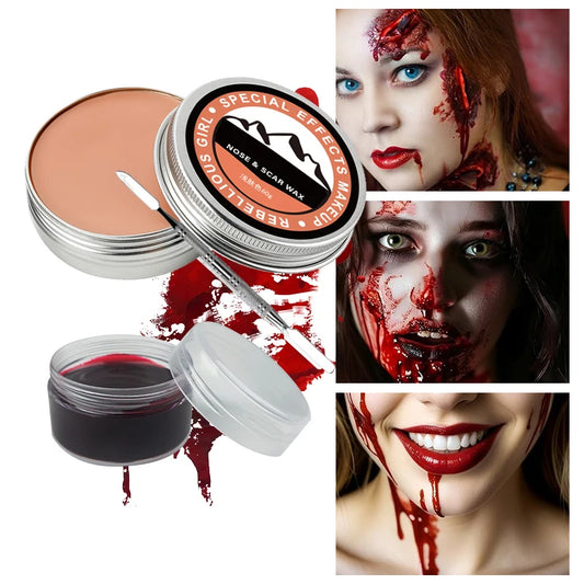 60g Scar Wax for Special Effects Makeup,Realistic Fake Scars & Wounds,Easy to Shape & Blend,SFX Cosplay Halloween & Theater