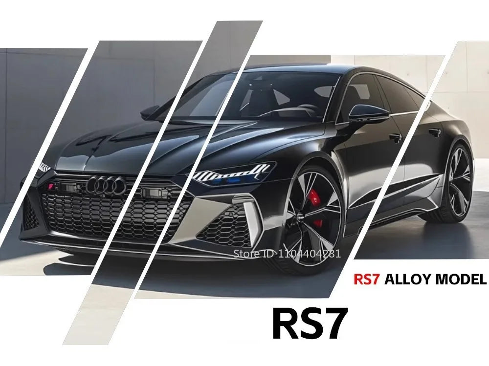 1:18 RS7 Range Rover Alloy Car Model Diecast Toy Sound Light 6 Doors Opened Shock Absorption Miniature Vehice Kid Christmas Gift