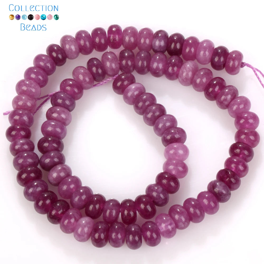 5x8mm Natural Stone Beads Aquamarine Amethyst Tourmaline Rondelle Loose Beads For Jewelry Making DIY Bracelets Accessories 15''