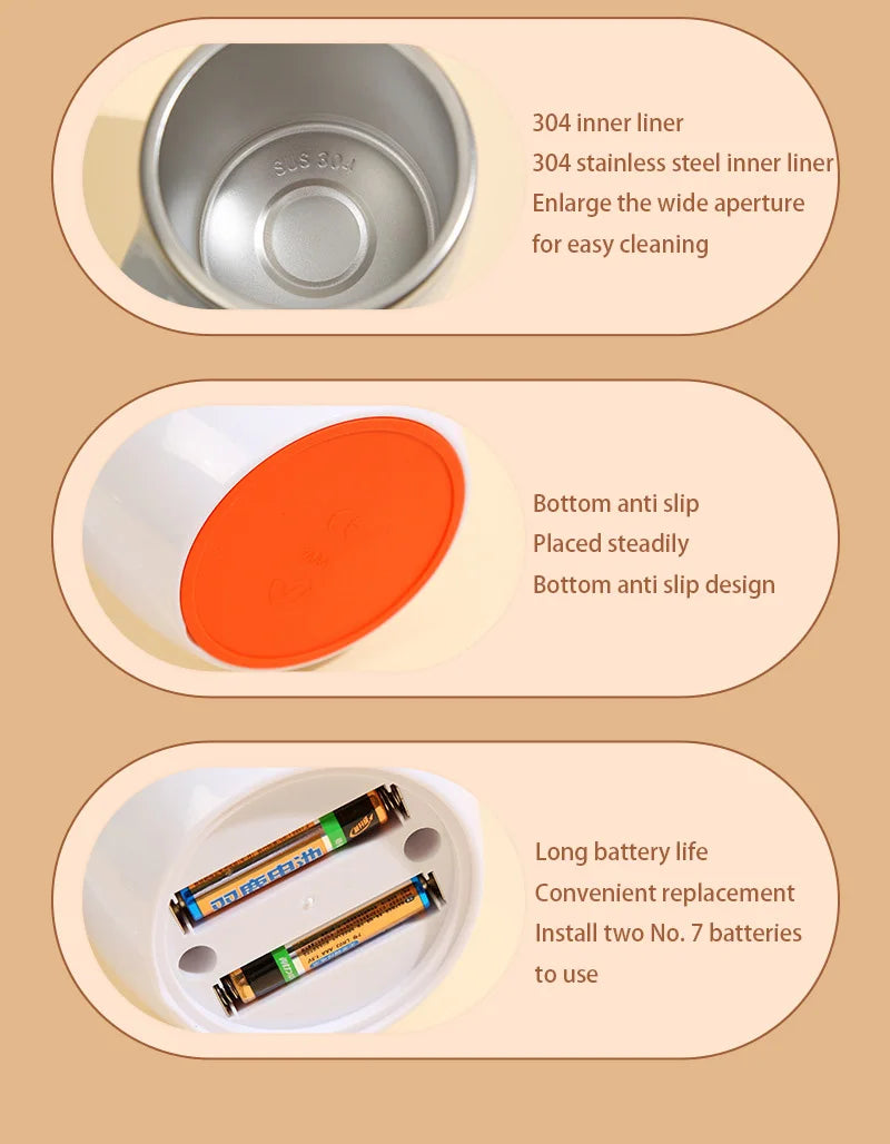 Automatic Stirring Coffee Mug Magnetic Electric Stainless Steel Self Mixing Coffee Tumbler Rotating Home Office Travel