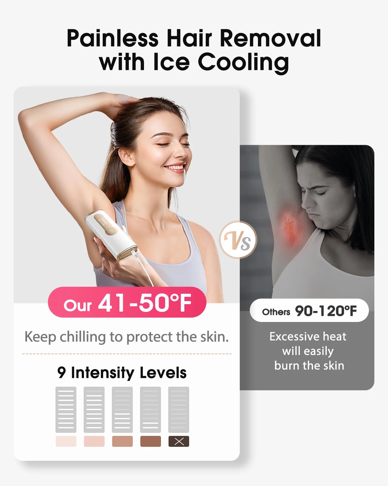 Upgrade Laser Hair Removal 999900+ Flashes IPL Permanent Epilator Hair Remover (RA & SC & HR) 3 in 1 Women Face Bikinis Trimmer