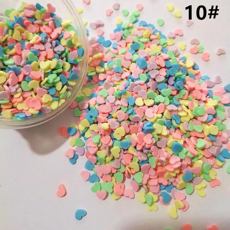 100g DIY Polymer Clay Fake Candy Sweets Sugar Sprinkle Decorations for Fake Cake Dessert Simulation Food Dollhouse Gifts