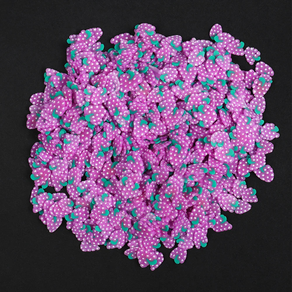 1000pcs 2000pcs Mix Fruit Soft Clay Slime Animal Flower Slice Resin Filler for Nail Art Epoxy Mold DIY Craft Making Wholesale
