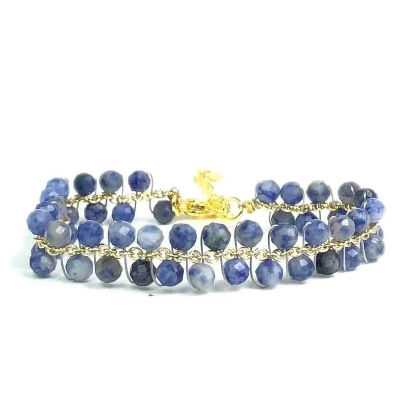 natural multifaceted 3-4mm stone Tourmaline garnet crystal quartz bracelet Women Jewelry Party /Wedding Luxury Gift Set Handwork