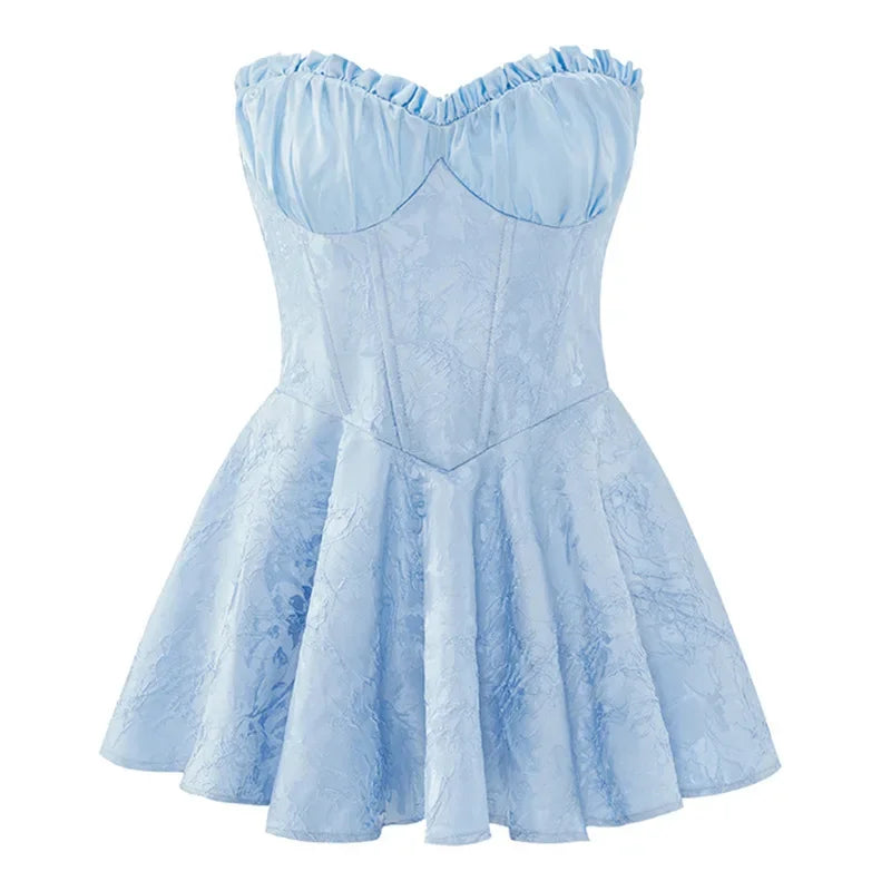 Fashion Fairy Sexy Slimming Above Knee Tube Short Dress Women's 2024 Summer Elegant Trendy Simple Princess Birthday Vestidos