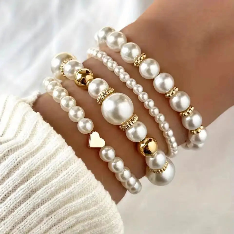 5pcs/Set Halloween Grimace Beaded Bracelet Set Holiday Party Skeleton Witch Pumpkin Head Woman Jewelry New Party Year's Gift