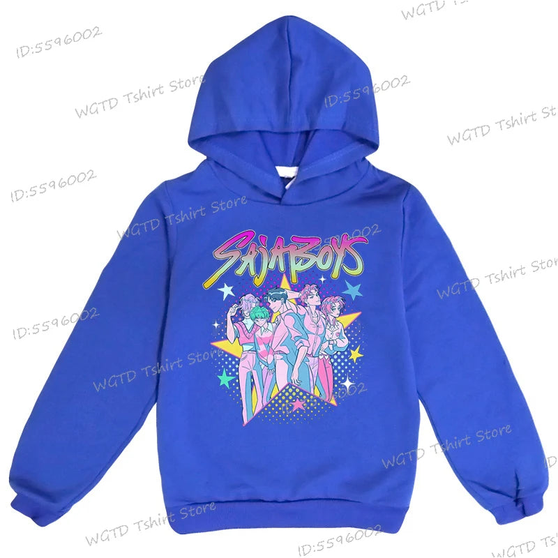 Children's Clothing KPop Demon Hunters Saja Boys Graphic Hoodies 2025 Movie Fashion Casual Hoodie Baby Girls Boys Clothes Gifts