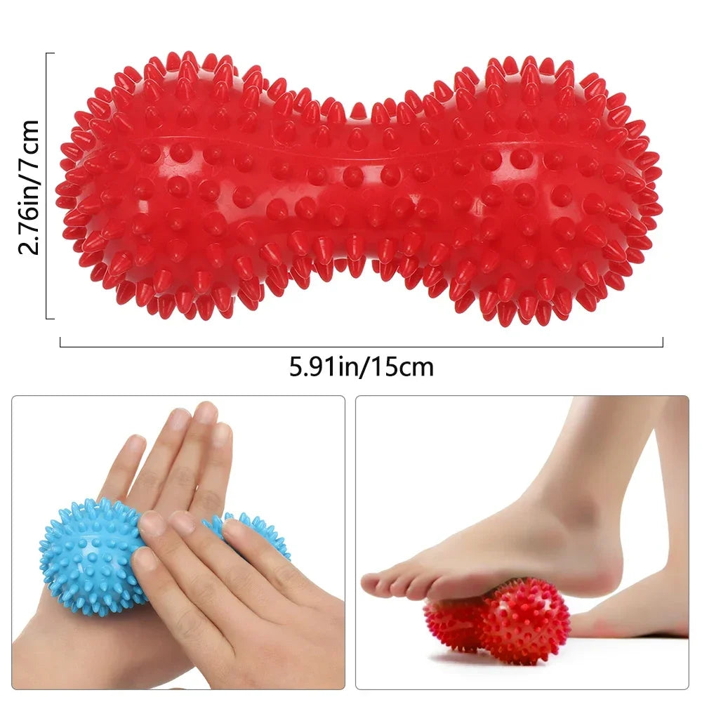 Peanut Massage Ball, Deep Tissue Massage Ball for Back, Neck, Shoulder, Spine, Legs, Hips, Trigger Point Muscle Massage Relaxer