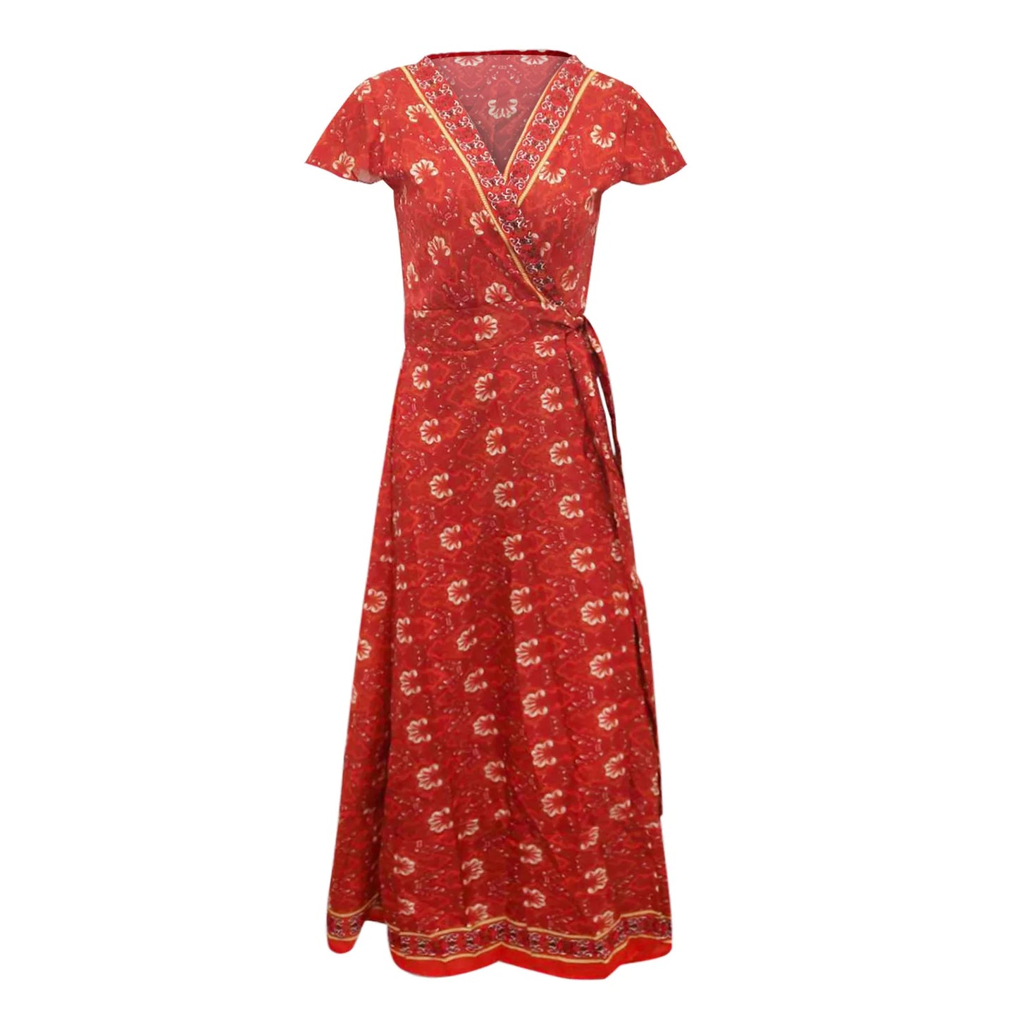 2024 Summer Leisure Hot Sale Holiday Printed Dress Sexy Long Dress Women's Wear