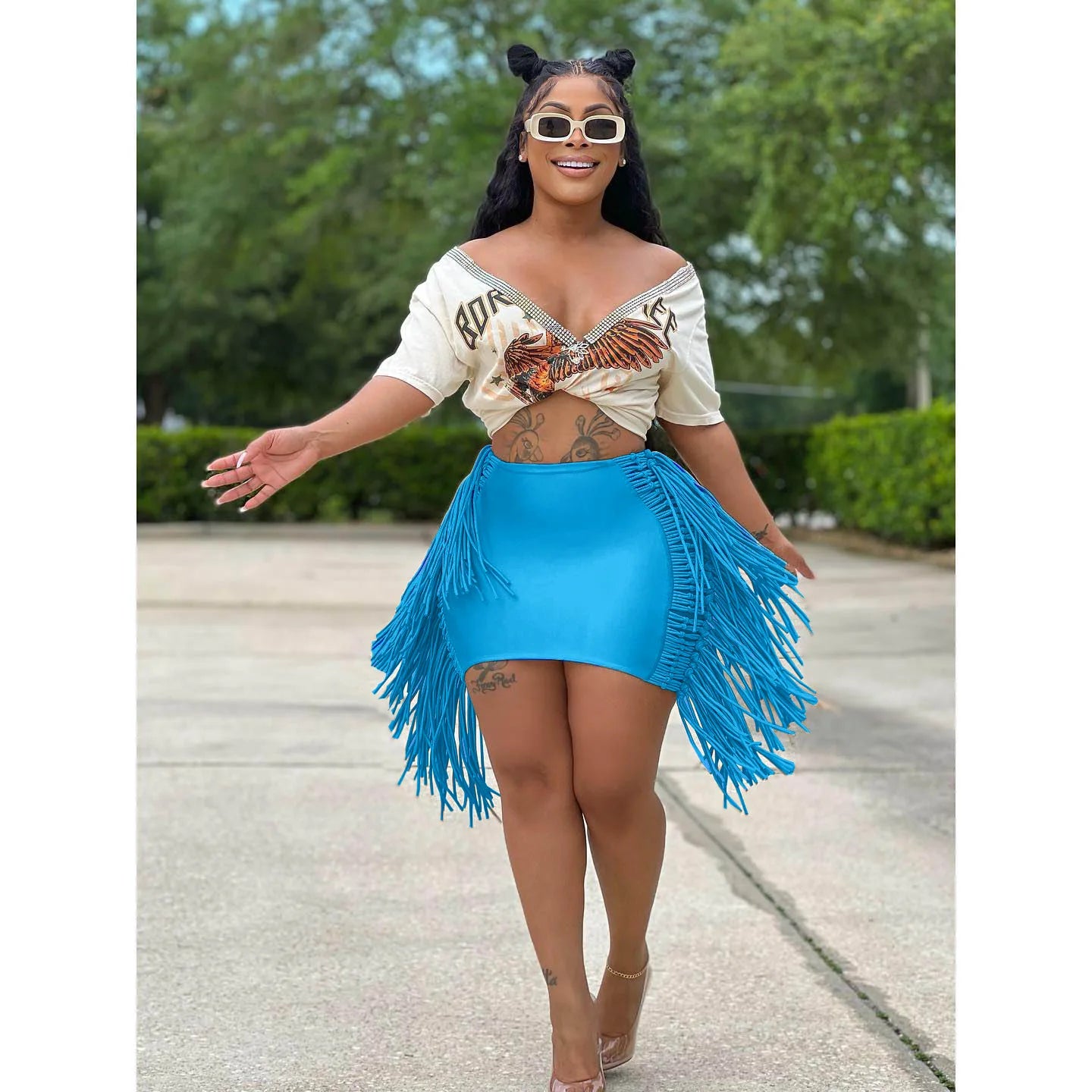 Sexy Wrap Women Mini Skirts Solid Bodycon Streetwear Skirts 2022 Summer Chic Hollow Out Tassel Y2K Style Bottom Outfits