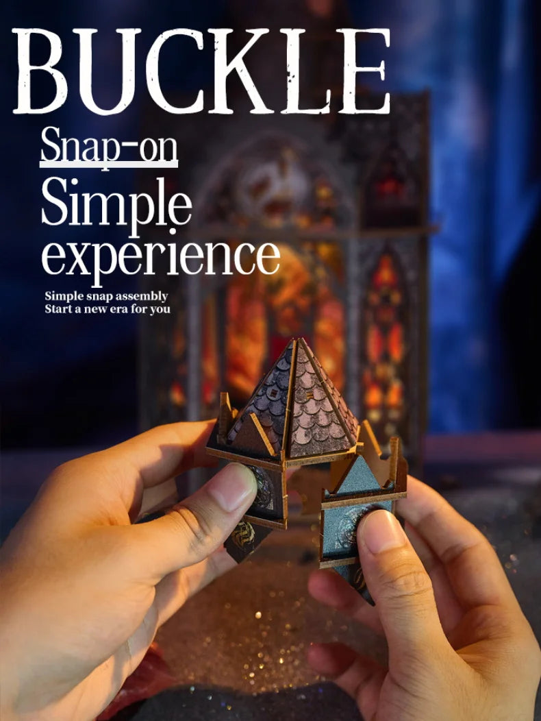 DIY Book Nook Kit Wooden Doll House 3D Puzzle Assembly Toy Home Bookend  Bookshelf Insert With Furniture Toys For Christmas Gift