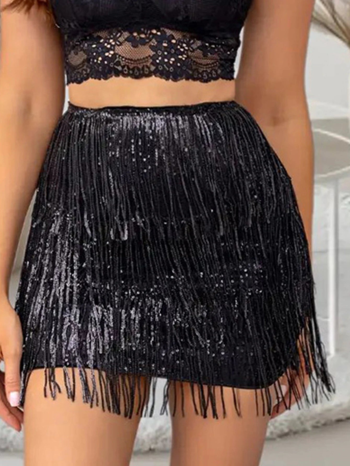 Sexy vintage black sequin mini skirt women summer luxury high waist party skirts night club outfits y2k streetwear pencil skirt