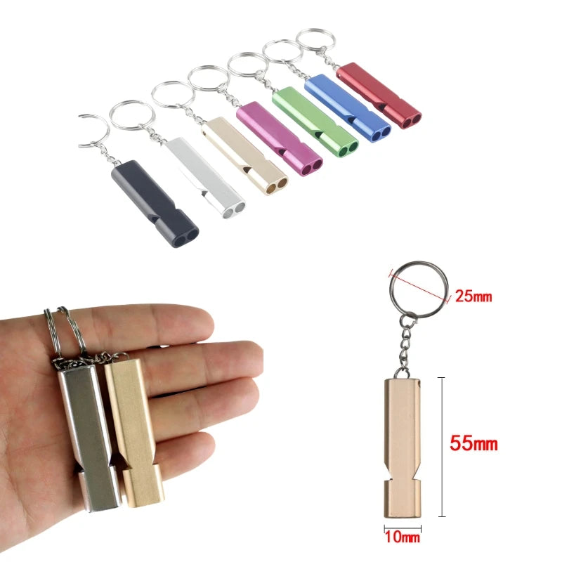 Multifunctional Brass Emergency Survival Whistle Portable Keychain Outdoor Tools Training Whistle for Camping Hiking