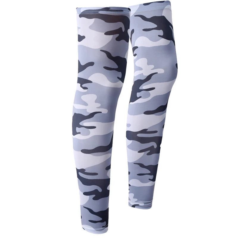 Summer Anti-uv Sun Protection Cycling Leg Sleeves Silk Ice Breathable Cover Bike Racing MTB Leg Sleeve For Man Woman