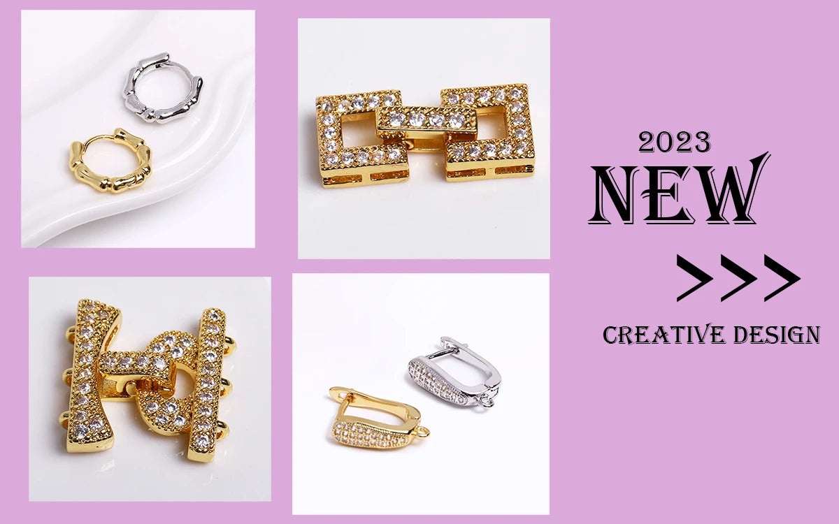 Earring Hooks with Open Loop 18K Gold Plated Ear Wire For Earrings Making Supplies Earwire DIY Accessories