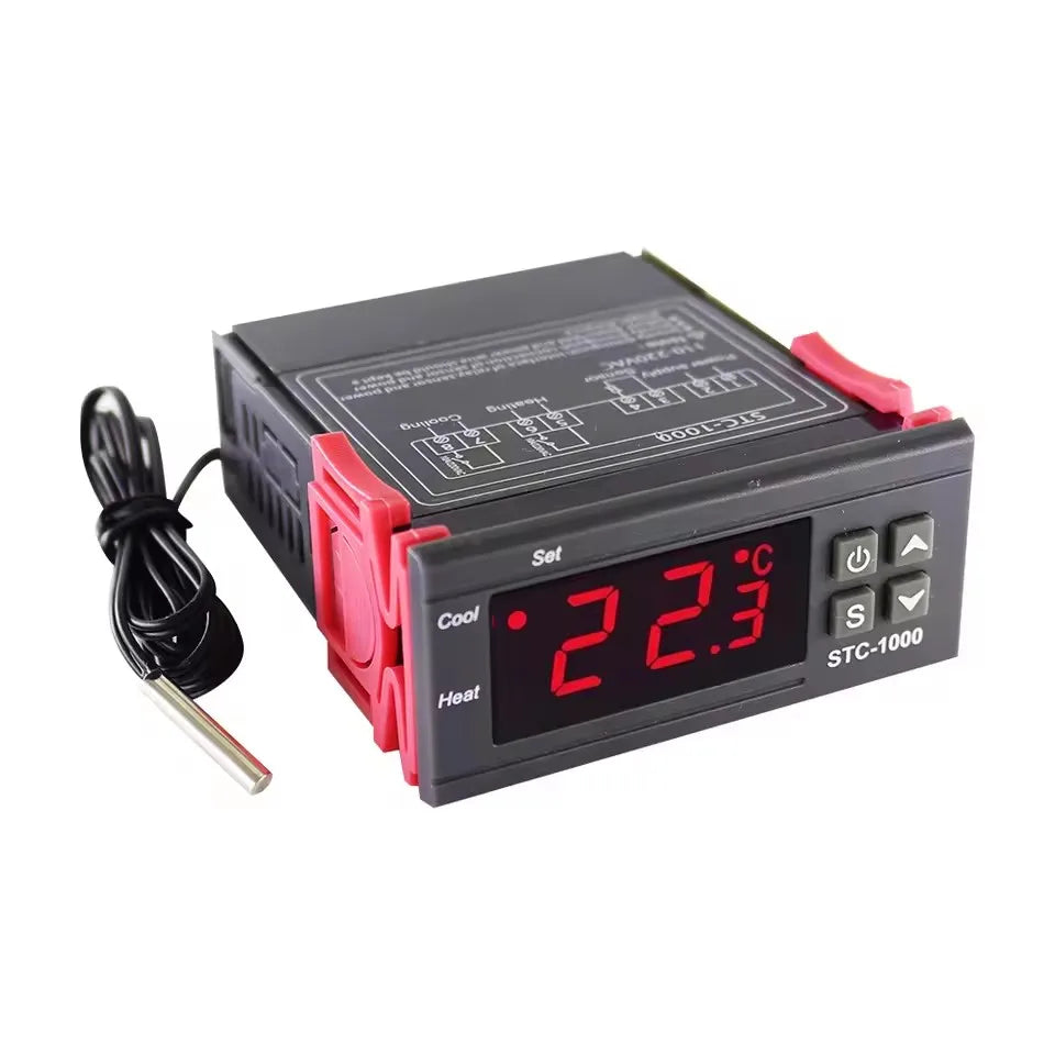 10PCS STC-1000 Digital Temperature Controller STC1000 Thermostat Thermoregulator incubator Relay Heating Cooling STC 1000 220V