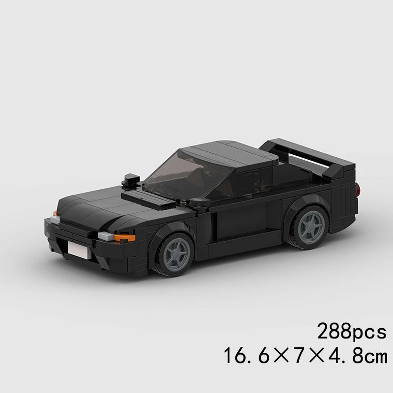 MOC Car Speed R34 488 Pickup R32 Racing Vehicle Model Building Block Super Race brick Christmas Gift City Technical rally sport