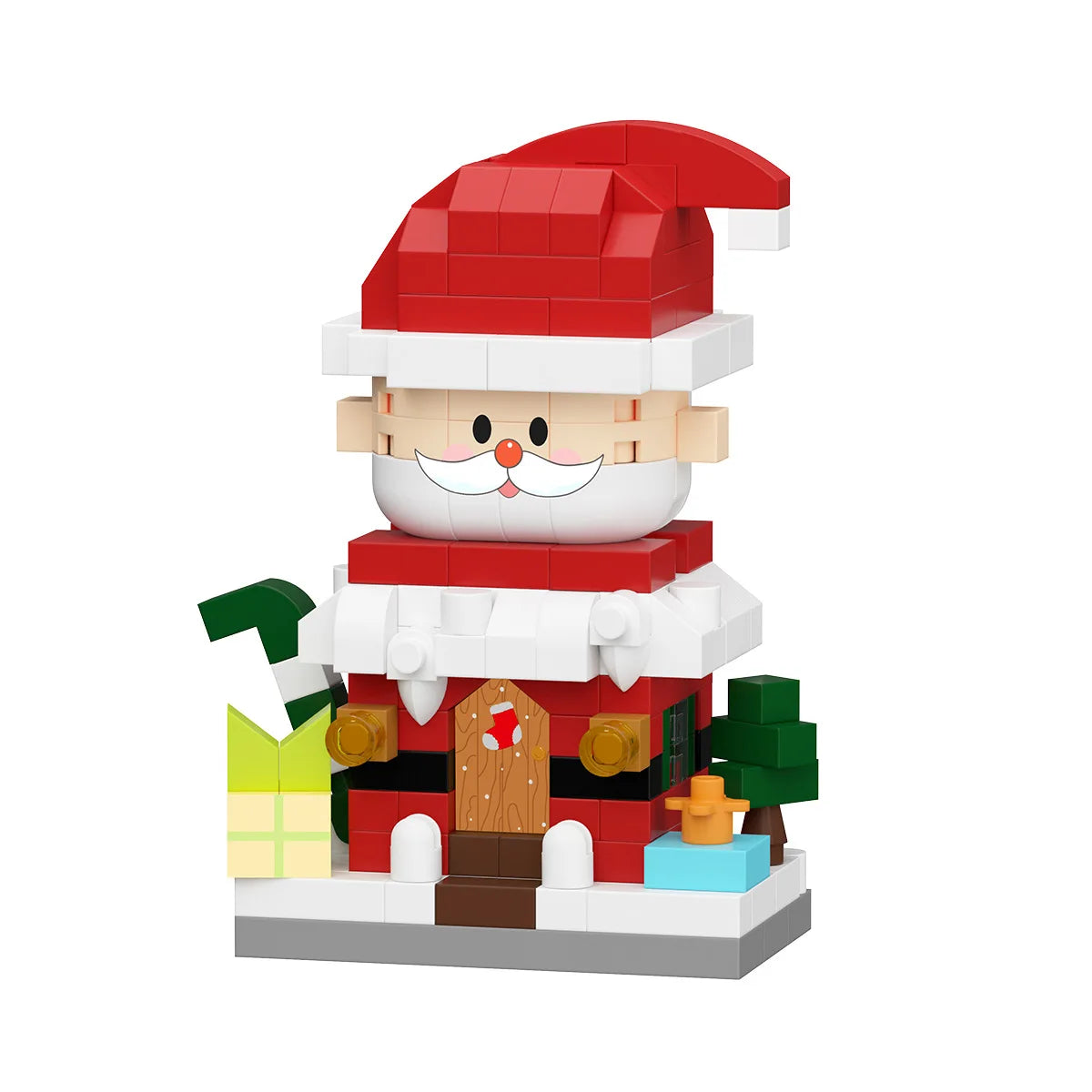 christmas train santa claus moc building blocks toys construction set for girls christmas tree decorations micro building blocks