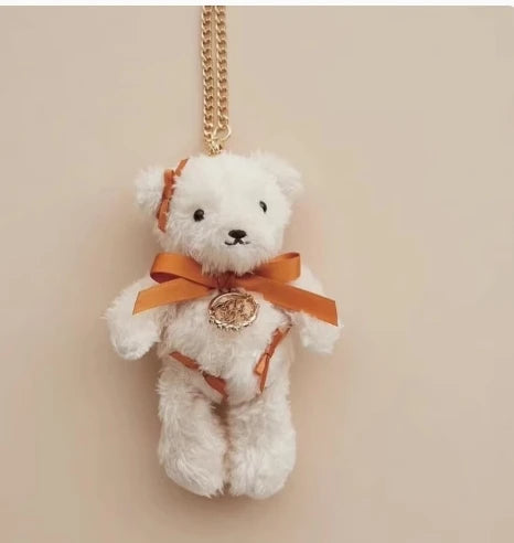 Japanese New Sweet Cute Rabbit Bear Rhinestone Bow Pendant Sweet Kawaii Girl Female Bear Bag Charm Pendant Keychains