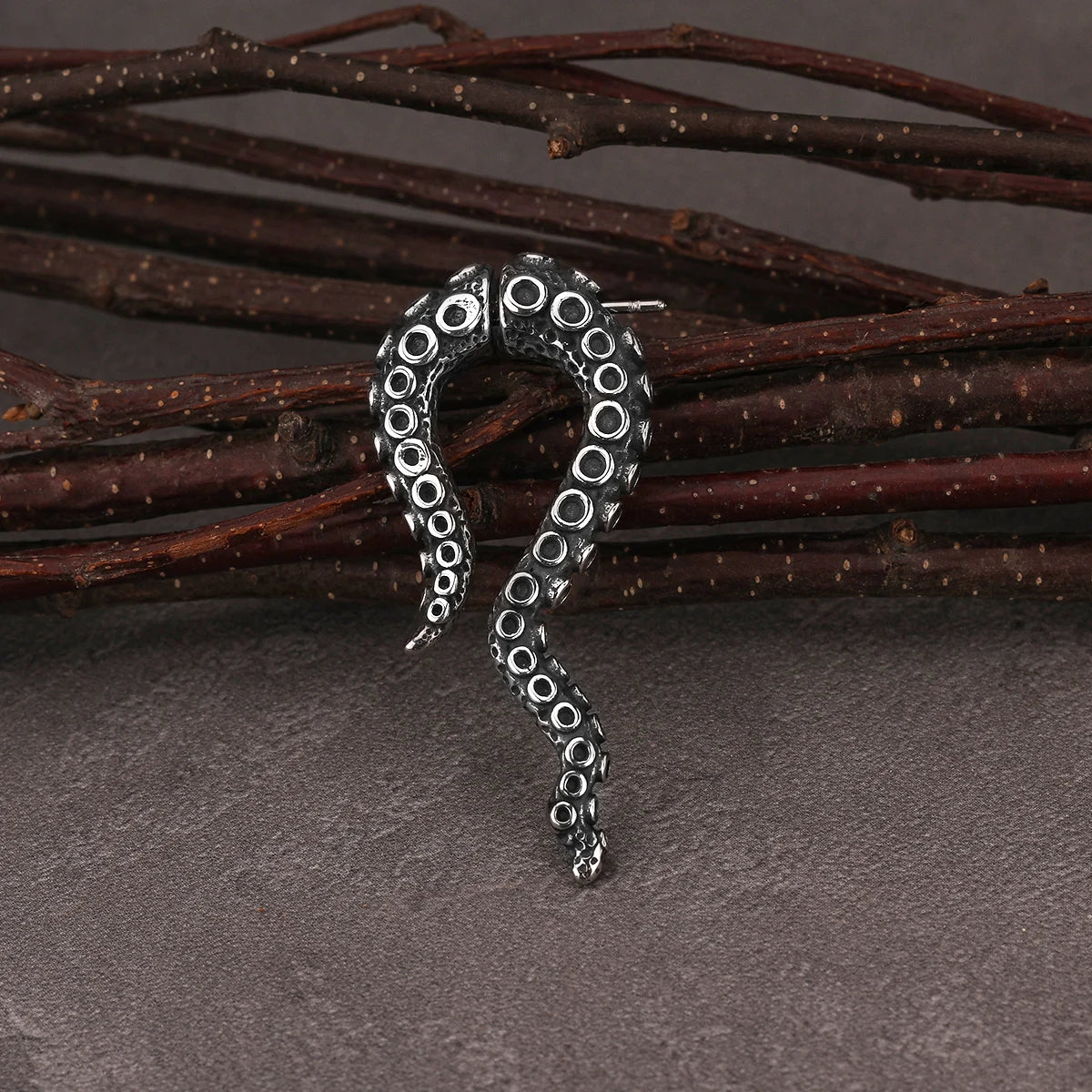 Creative Design Octopus Feet Drop Earring Men Women Punk Hip Hop Eardrop Jewelry Quality Stainless Steel Earrings Gift