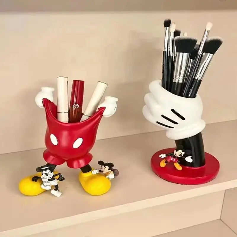 Kawaii Mickey Glove Pen Holder Anime Cute Cartoon Pencil Stationery Desktop Decoration Student Pen Holder Christmas Gift