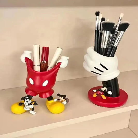 Kawaii Mickey Glove Pen Holder Anime Cute Cartoon Pencil Stationery Desktop Decoration Student Pen Holder Christmas Gift