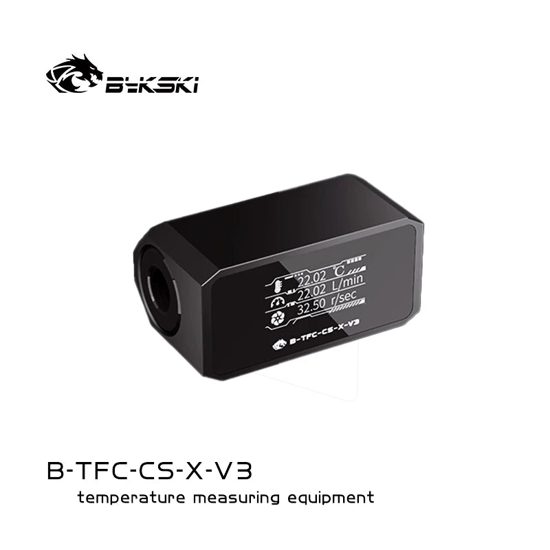 Bykski Thermometer Water Cooling System Monitor Flowmeter Leaking Pump Speed Alarm RPM Temperature Sensor PC Cooler B-TFC-CS-X