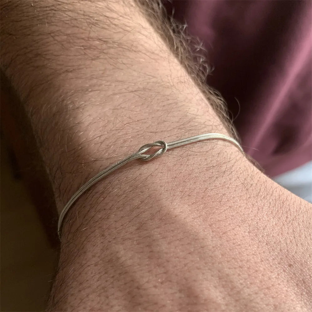 Love Knot Bracelets in 14K Gold Stainless Steel, Couples Best Friend Bracelet, Birthday Gift for BFF, Dainty Friendship Jewelry